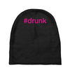 #drunk hashtag neon pink Baby Beanies