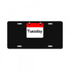 title of day of the week tuesday day of the week License Plate