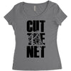 cut the net Women's Triblend Scoop T-shirt
