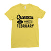 Queens are Born in February Ladies Fitted T-Shirt