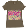 pink triangle print Ladies Fitted T-Shirt