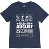 Born In August V-Neck Tee
