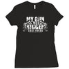 my gun is bigger Ladies Fitted T-Shirt