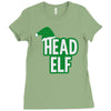 christmas head elf Ladies Fitted T-Shirt