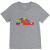 racing rainbow V-Neck Tee