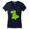 legosaurus rex Women's V-Neck T-Shirt