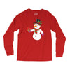 smiling snowman holding out christmas Long Sleeve Shirts
