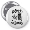 never stop exploring Pin-back button