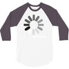 buffering  funny retro loading computer console fashion party 3/4 Sleeve Shirt