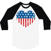 usa flag 2 3/4 Sleeve Shirt