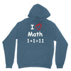kids boys childrens i love math 1+1=11 funny Hoodie