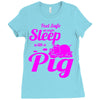 pig lover Ladies Fitted T-Shirt