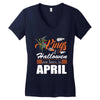 Halloween Kings Are Born In April Women's V-Neck T-Shirt