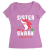 sister shark doo doo doo family matching Women's Triblend Scoop T-shirt