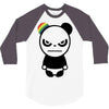 angry panda rainbow 3/4 Sleeve Shirt