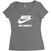 weed   just smoke it   mens funny Women's Triblend Scoop T-shirt