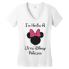 I'm Having a Little Disney Princess Women's V-Neck T-Shirt