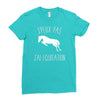 j'peux pas j'ai &eacute;quitation blc Ladies Fitted T-Shirt