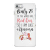 red head unicorn iPhone 7 Case
