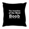 invention of the word boob Throw Pillow