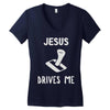jesus drives me Women's V-Neck T-Shirt