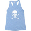 biker pirate skull bones swords Racerback Tank