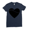 black heart Ladies Fitted T-Shirt