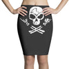 rock skull Pencil Skirts