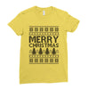 ugly merry christmas Ladies Fitted T-Shirt