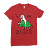 To The Disco (Unicorn Riding Triceratops) Ladies Fitted T-Shirt