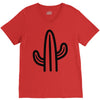 minimalistic cactus V-Neck Tee