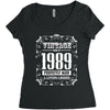 vintage made in 1989 perfectly aged a living legend Women's Triblend Scoop T-shirt