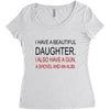 beautiful daughter Women's Triblend Scoop T-shirt