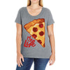 pizza my life Ladies Curvy T-Shirt