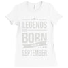 legends are born in september Ladies Fitted T-Shirt