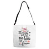 Though She Be But Little She Is Fierce Adjustable Strap Totes