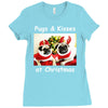 pug dog christmas Ladies Fitted T-Shirt