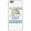 unicorns are born in march cute unicorn iPhone 6/6s Case