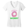 donut worry Women's V-Neck T-Shirt