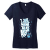 lonely astronaut Women's V-Neck T-Shirt