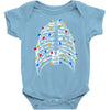 skeleton christmas tree Baby Bodysuit