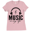music is my life Ladies Fitted T-Shirt