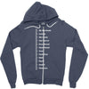 Beard Growth Scale Zipper Hoodie