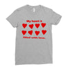 my heart is filled with love Ladies Fitted T-Shirt