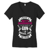 I Have A Pretty Granddaughter Gun A Shovel And An Alibi Women's V-Neck T-Shirt