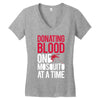 donating blood one mosquito funny Women's V-Neck T-Shirt