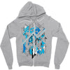 blue vectorfunk Zipper Hoodie