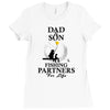 Dad And Son Fishing Partners For Life Ladies Fitted T-Shirt