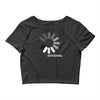 buffering  funny retro loading computer console fashion party Crop Top