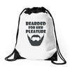 mens bearded Drawstring Bags